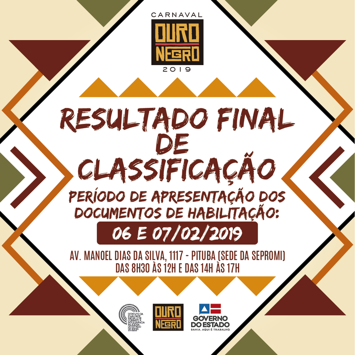 Resultado final de classificação