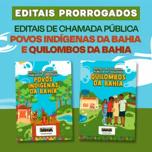 arte ilustrativa edital quilombolas e povos indígenas