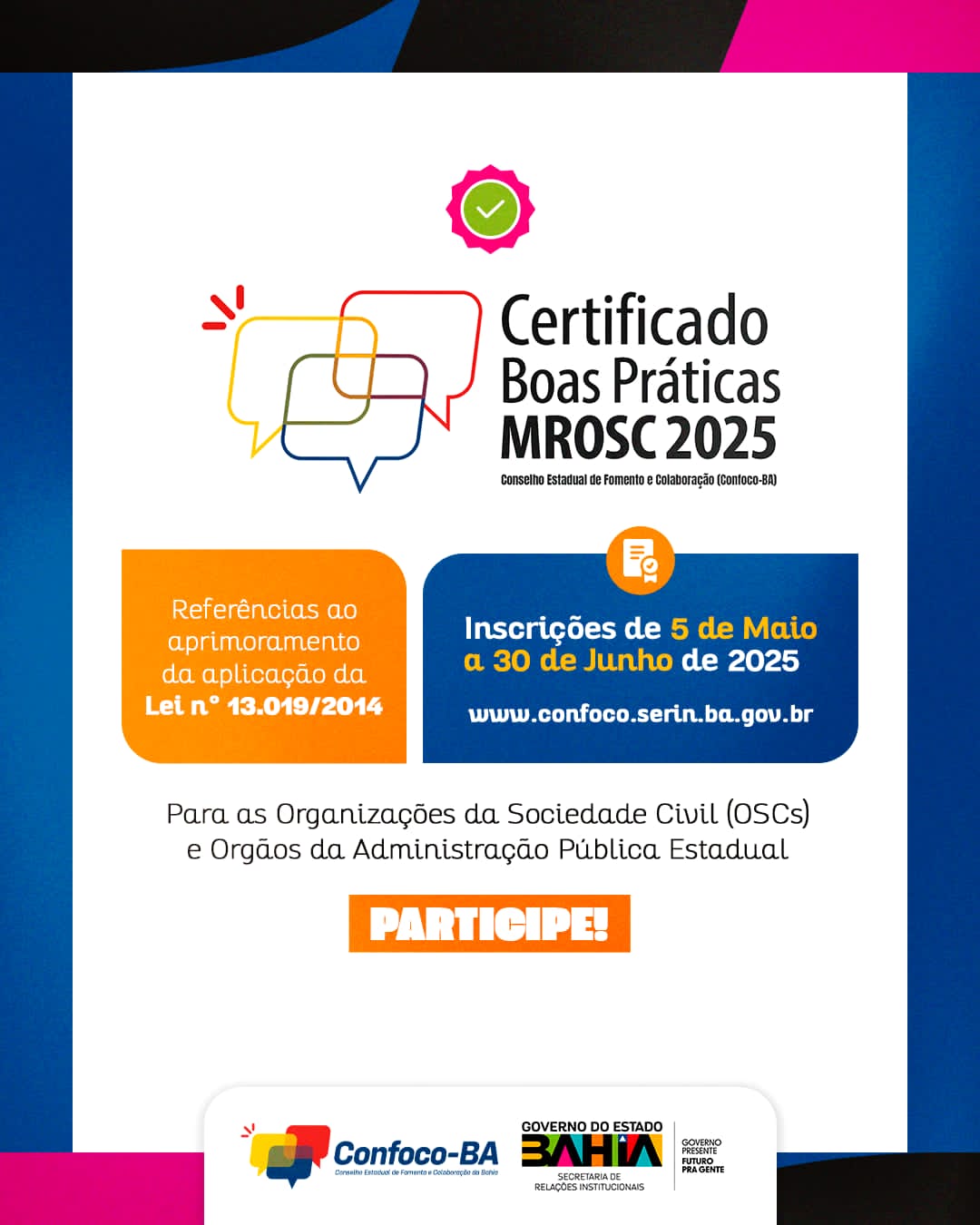 Certificado Boas Práticas MROSC