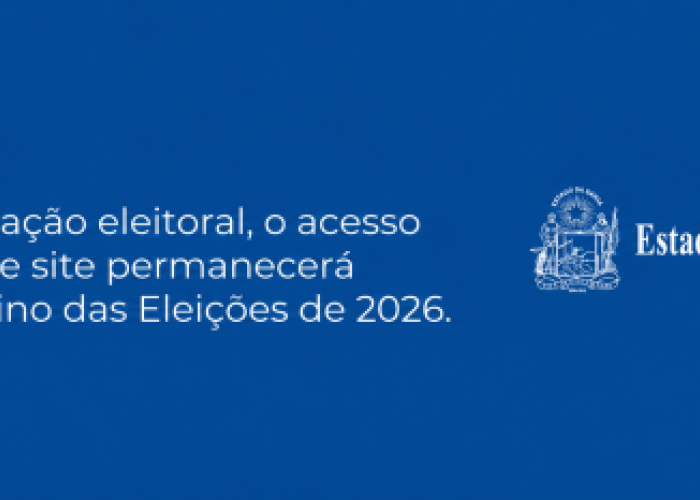 Em respeito à legislação eleitoral, o acesso aos conteúdos deste site permanecerá limitado até o término das Eleições de 2026