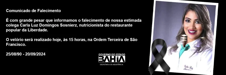 COMUNICADO DE FALECIMENTO 