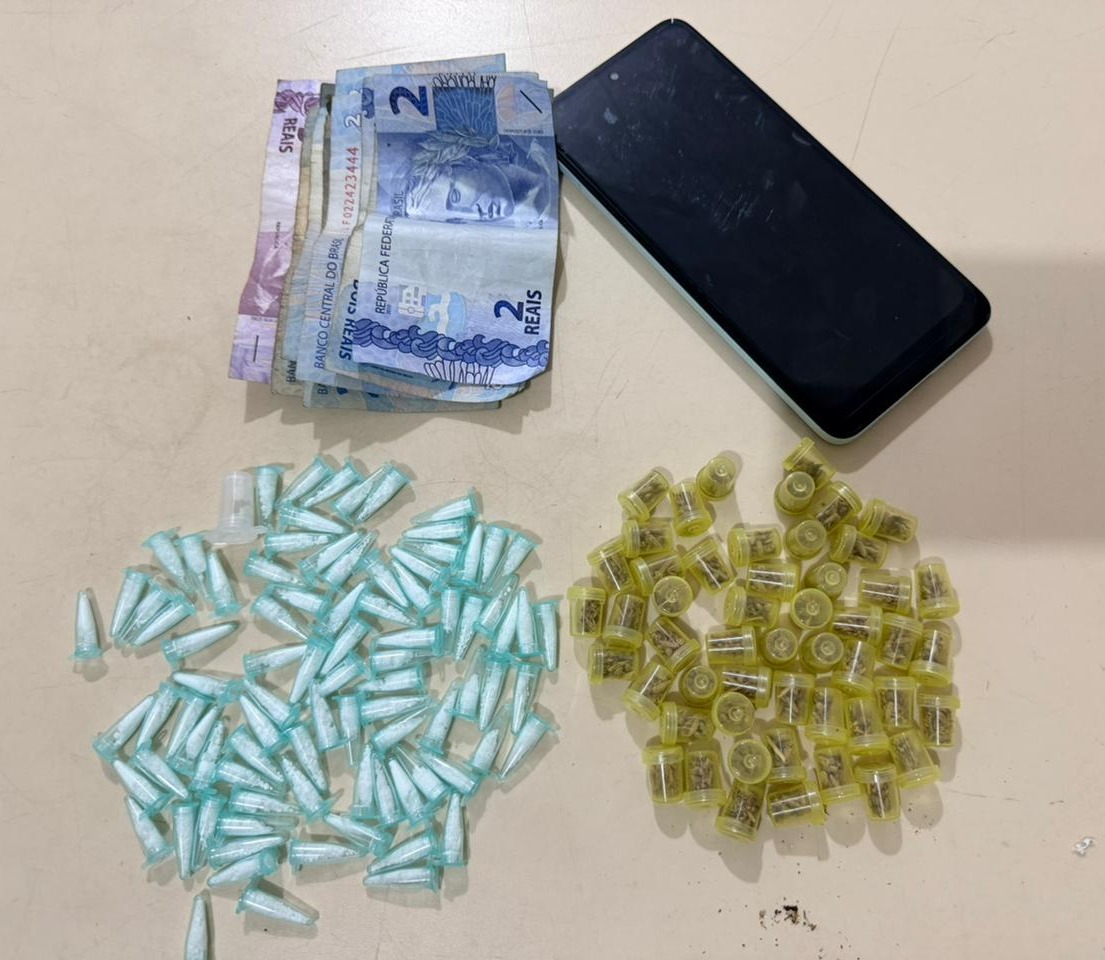 PM prende suspeito por tráfico de drogas em Campinas de Pirajá