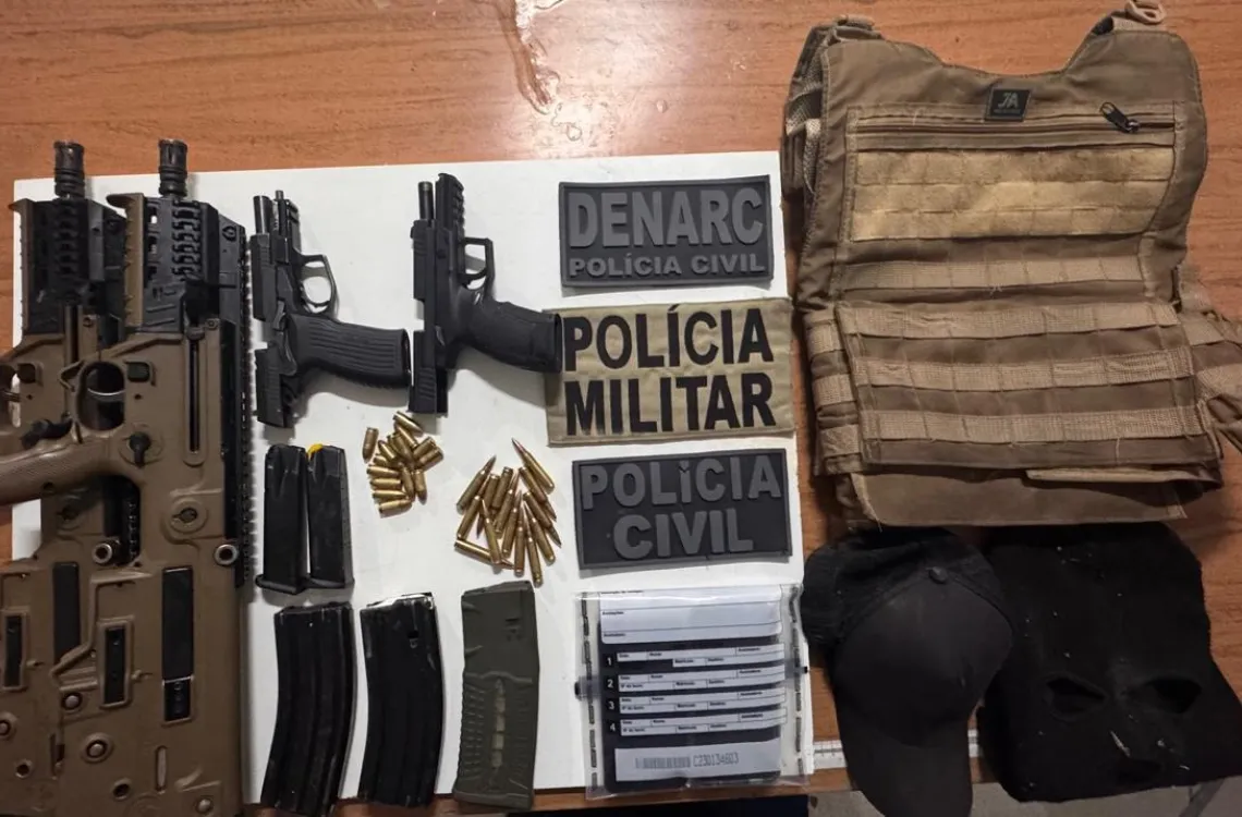 Ação integrada das Polícias Militar e Civil apreende dois fuzis em Porto Seguro