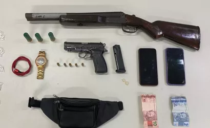 PM prende armas de fogo, dinheiro e drogas em Cassange