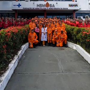 Alunos soldados do CBMBA doam 111 bolsas de sangue para a Hemoba