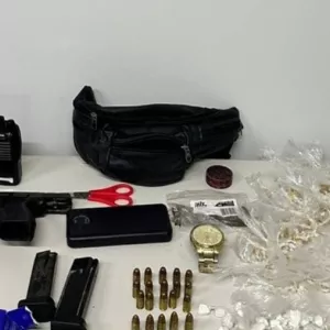 Materiais apreendidos são exibidos