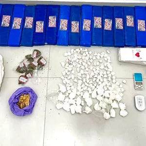 Materiais apreendidos são exibidos