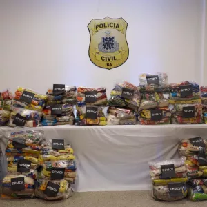Polícia Civil realiza doação de alimentos arrecadados em campanhas solidárias