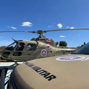 Grupamento Aéreo da PM auxilia no cerco contra integrantes de facção no Recôncavo Baiano