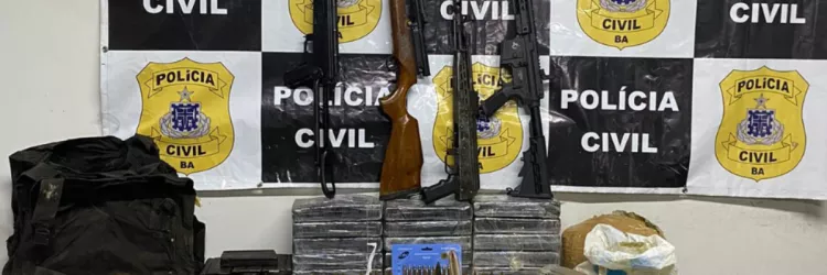 Fuzis apreendidos durante operação da Polícia Civil