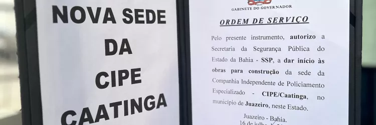 Ordem de Serviço para construção da nova sede da Cipe Caatinga em Juazeiro é assinada