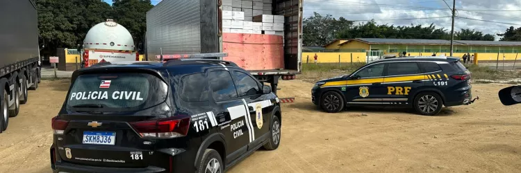 Em ação conjunta, Polícia Civil e PRF recuperam carga roubada avaliada em R$ 600 mil em Vitória da Conquista