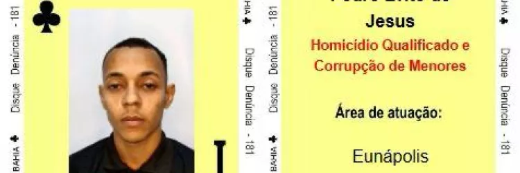 Carta do baralho do crime da SSP