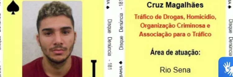 Carta do baralho do crime da SSP