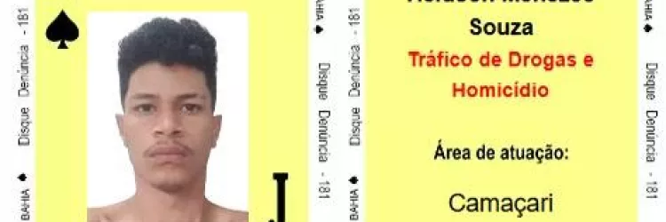 Carta do baralho do crime da SSP