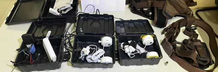 Materiais apreendidos são exibidos