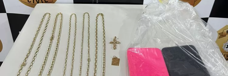 Materiais apreendidos são exibidos