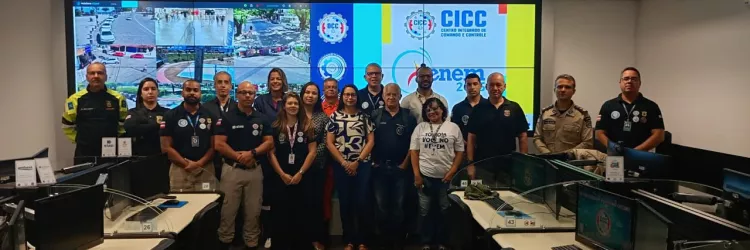 Centro Integrado de Comando e Controle da SSP é ativado para monitoramento do Enem 2025