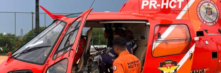 GOA realiza transporte aeromédico de vítima de infarto da Ilha de Itaparica para Salvador