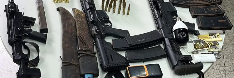 PM prende suspeitos de integrar grupo criminoso e apreende fuzil e mais quarto armas de fogo em Santa Inês