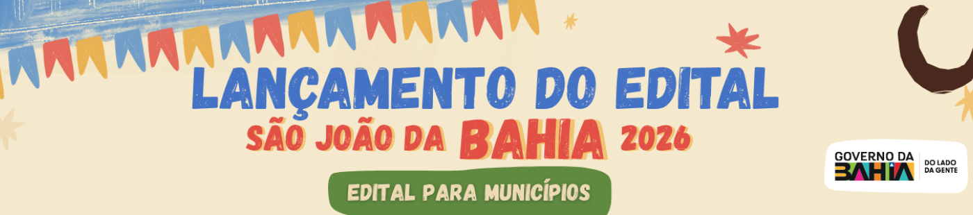 Edital para municípios do São João da Bahia 2026
