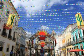 Decoração Junina do Pelourinho. Foto: Tatiana Azeviche/Setur