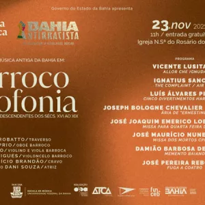 Núcleo de Música Antiga da Bahia faz apresentação gratuita com obras de compositores afrodescendentes