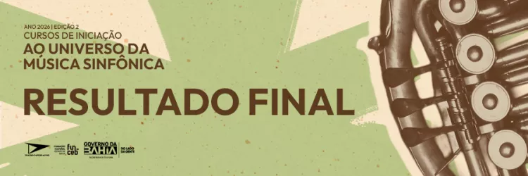 Banner notícia - resultado Curso de Música 2026.2