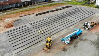 Equipamentos e trilhos do VLT