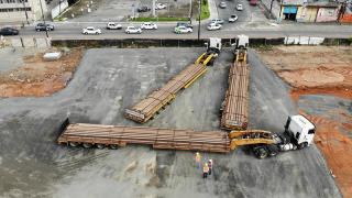 Equipamentos e trilhos do VLT