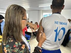  Ação de vacinação no VLT reforça cuidado com a saúde dos trabalhadores no canteiro de Águas Claras