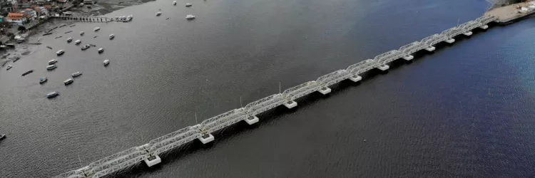 Ponte São João, no Subúrbio Ferroviário, passa por um processo de elevação e revitalização para passagem do VLT