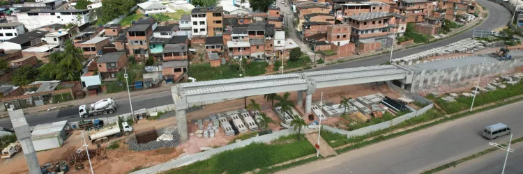 Obras do VLT seguem em avanço com ajustes temporários no tráfego da Estrada do Derba