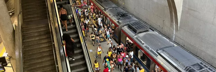 Metrô Bahia bate recorde e transporta 1,9 milhão de passageiros no Carnaval 2026