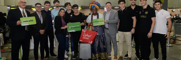 Na Bahia, TAP celebra marca histórica de 2 milhões de passageiros em voos entre Brasil e Portugal