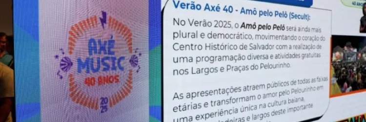 Governo do Estado lança o “Verão Axé 40” com movimentação artística e cultural em Salvador